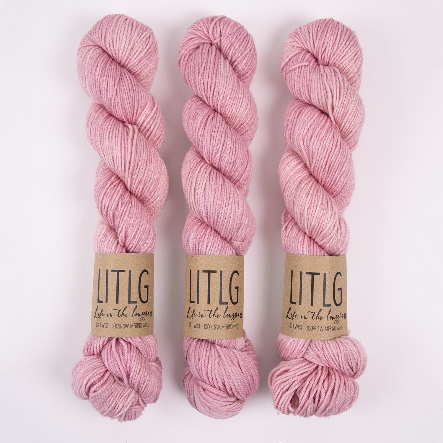 Life in The Long Grass LITLG DK TWIST - BLOSSOM Merino wool DK pink Yarn