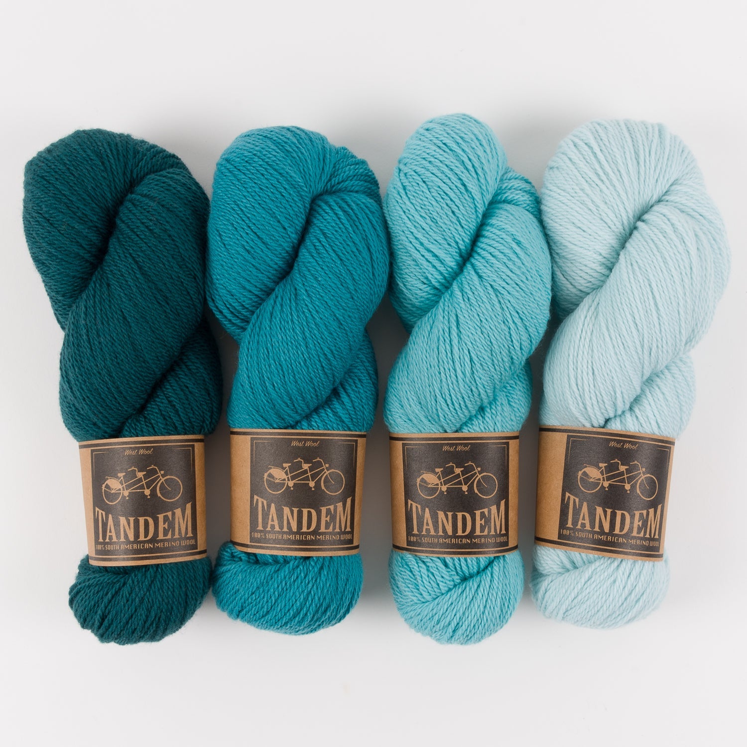 West Wool WESTKNITS KIT - AQUATIC GLASS Merino wool DK blue turquoise Westknits Kits