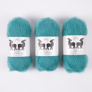 West Wool GLOWHAIR - BRACKISH Mohair Silk Lace turquoise blue Yarn