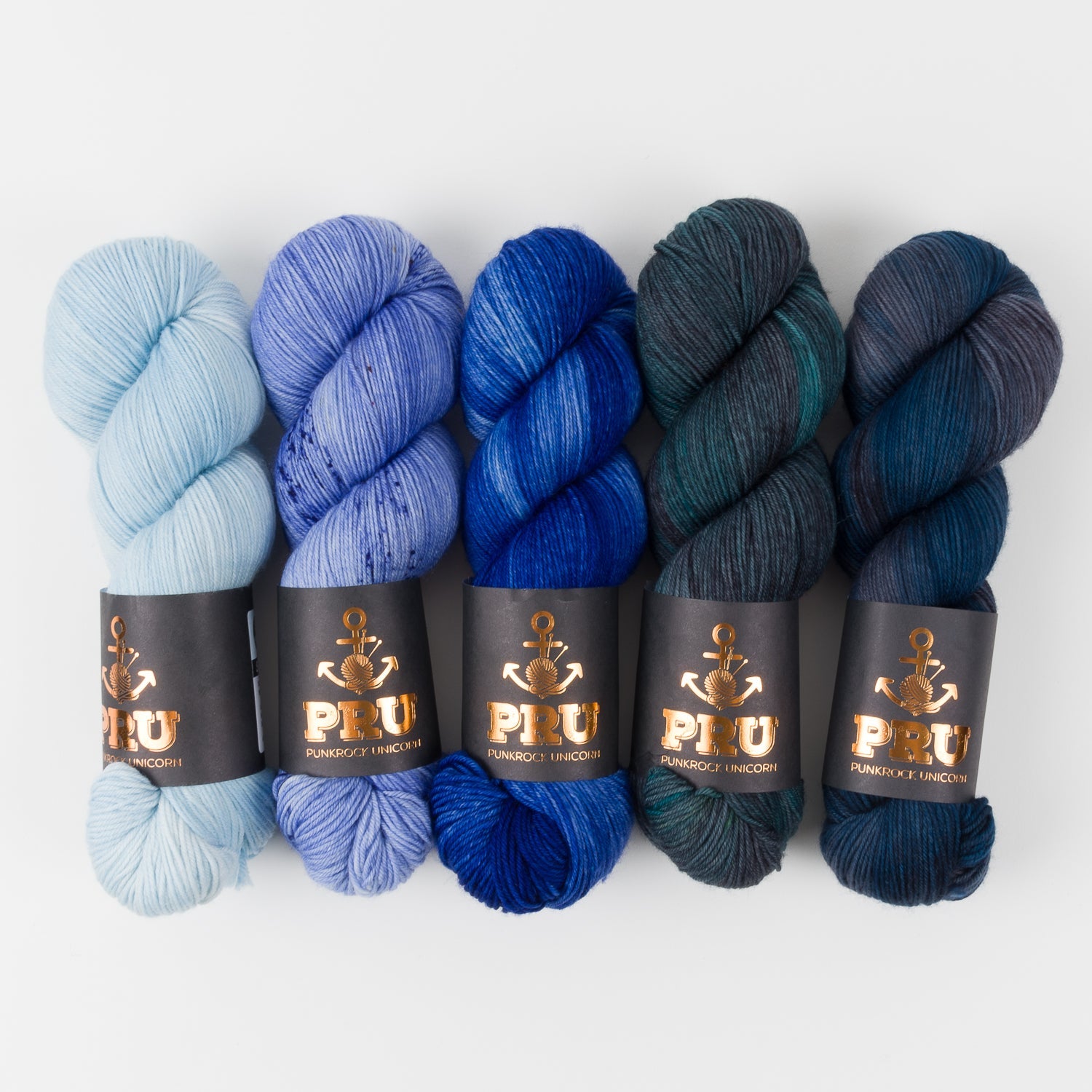 Punk Rock Unicorn WESTKNITS KIT - BRIGHT BLUE OCEAN Merino wool Nylon Fingering turquoise blue Westknits Kits