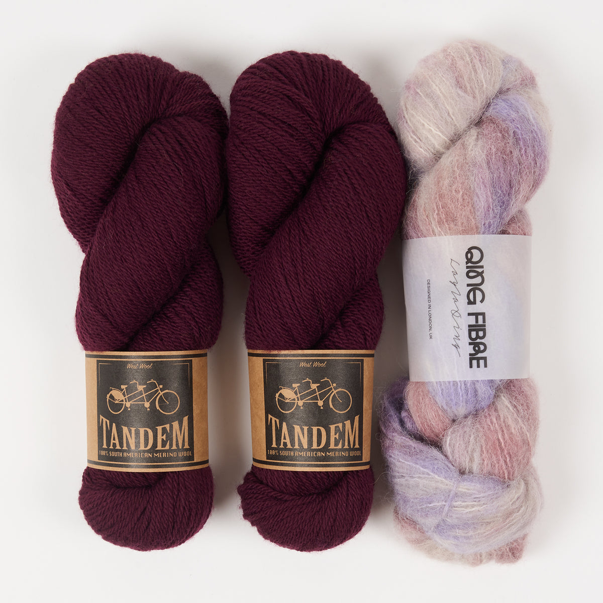Qing Fibre WESTKNITS KIT - ATMOSPHERIC CORDUROY Alpaca Merino wool Silk Sport DK Westknits Kits