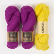 Qing Fibre ZESTY DANCE Alpaca Merino wool Silk Mixed Weight Quick Kits