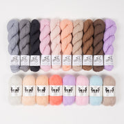 West Wool PALE RIPPLES Mohair Silk Merino wool Mixed Weight Quick Kits