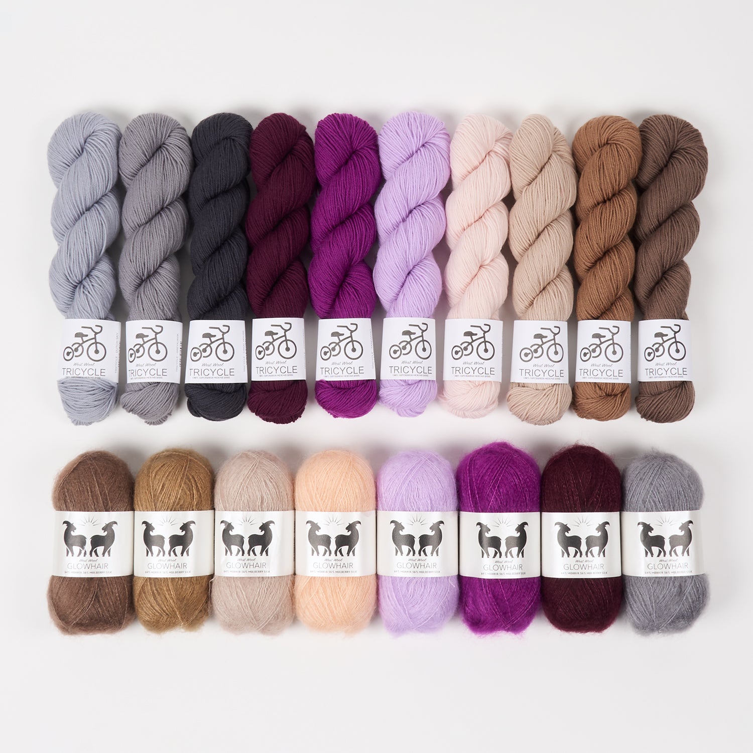 West Wool SANDY RIPPLES Mohair Silk Merino wool Mixed Weight Quick Kits