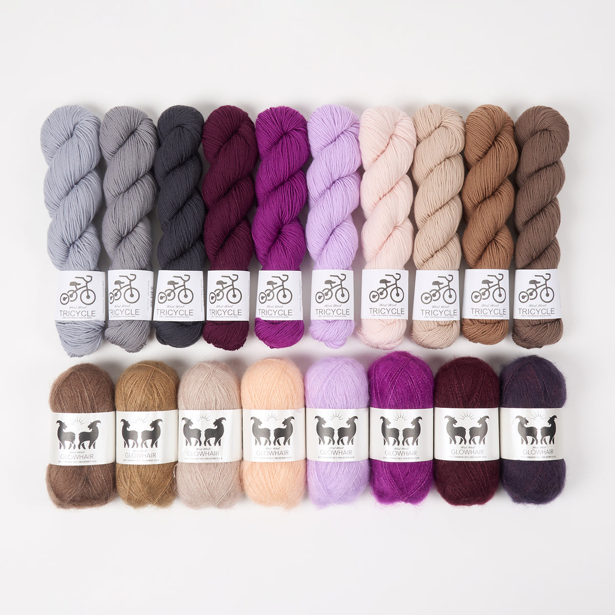 West Wool UNICORN RIPPLES Mohair Silk Merino wool Mixed Weight Quick Kits
