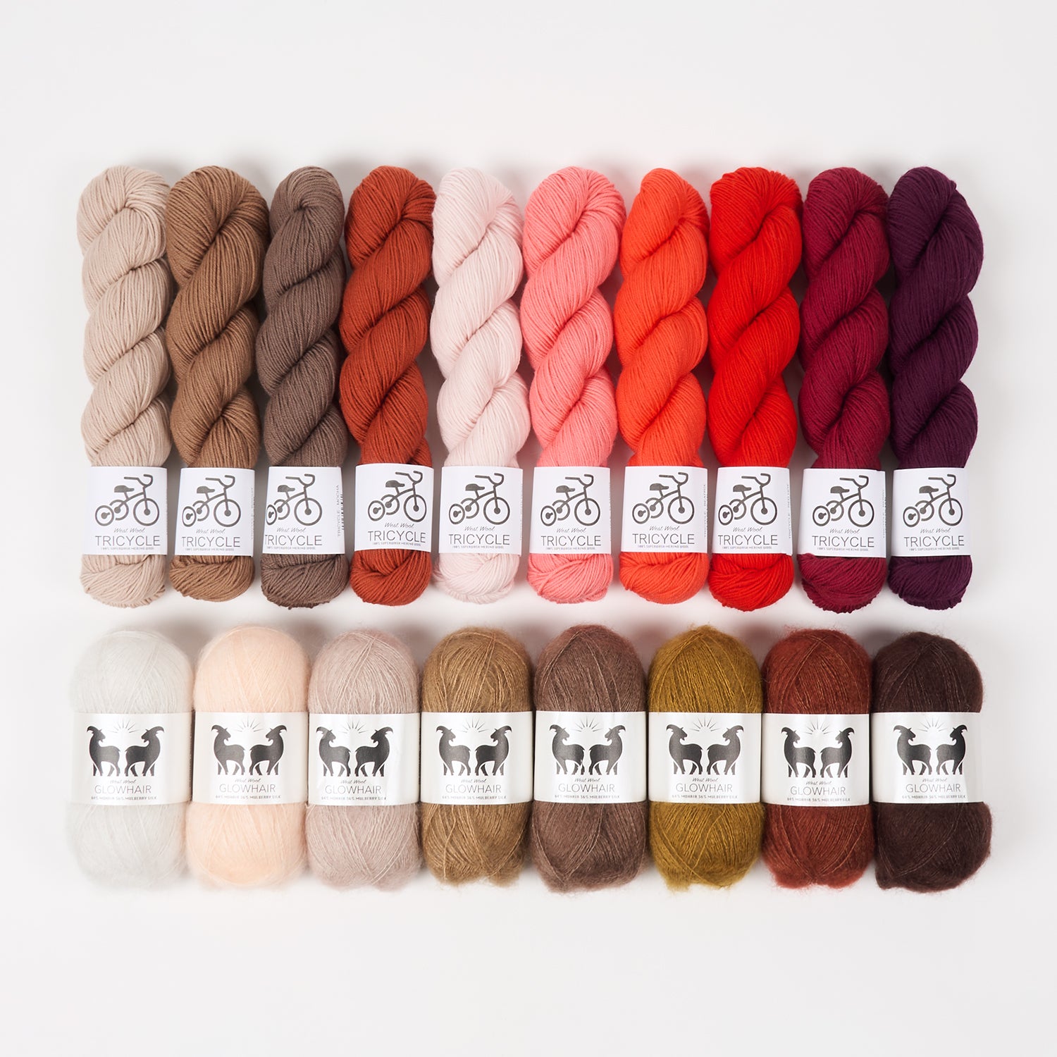 West Wool WARM RIPPLES Mohair Silk Merino wool Mixed Weight Quick Kits