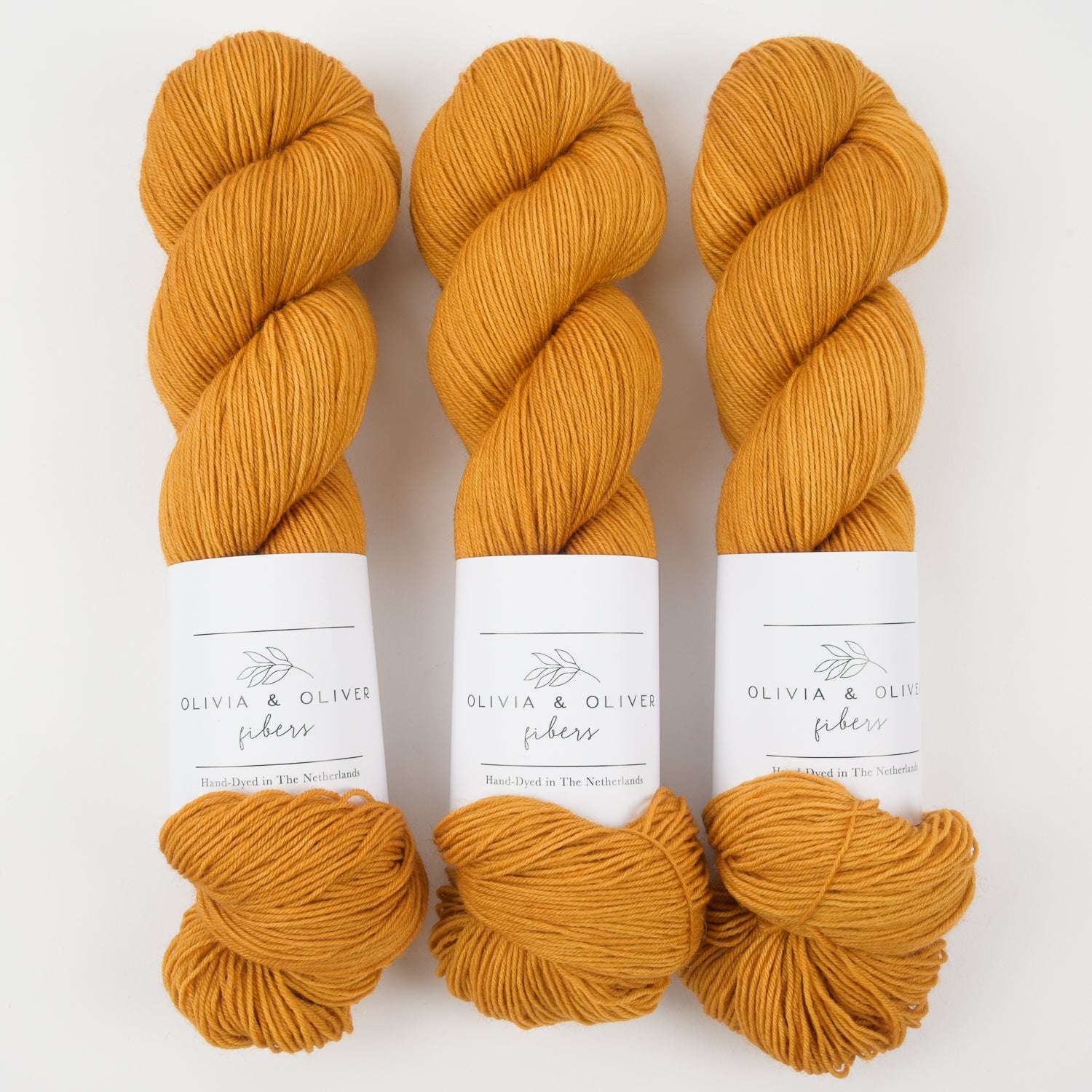 Olivia & Oliver OLIVIA BFL - CALIFORNIA GOLD BFL Wool Blue Faced Leicester Fingering orange Yarn