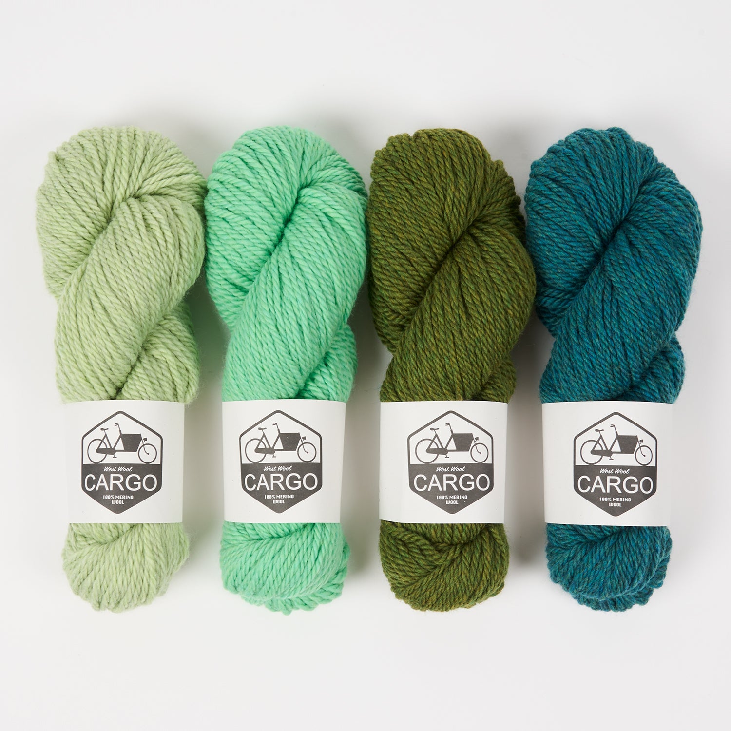 West Wool CUCUMBER MOSS Merino wool Chunky Quick Kits