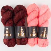 Punk Rock Unicorn CHERRY CONTRAST Merino wool Nylon Fingering Quick Kits