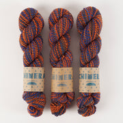 RiverKnits CHIMERA DK - FIRE IN THE SKY Blue Faced Leicester DK blue orange Yarn