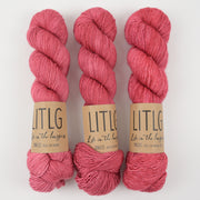 Life in The Long Grass LITLG SINGLES - CINEMATIC Merino wool Fingering pink Yarn