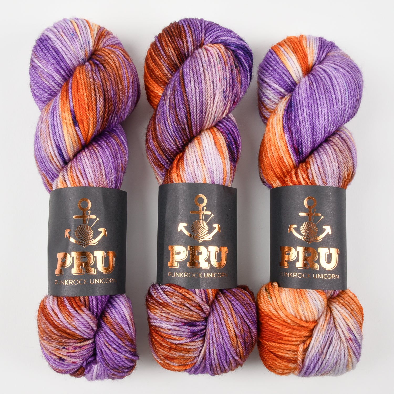 Punk Rock Unicorn SOUL DK - CINNAPLUM Merino wool Nylon DK Sock multicolour Yarn