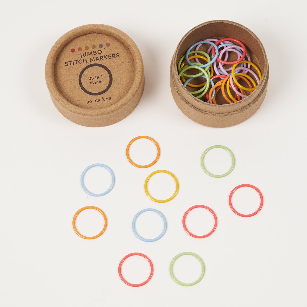 COCOKNITS - JUMBO COLORED RING STITCH MARKERS