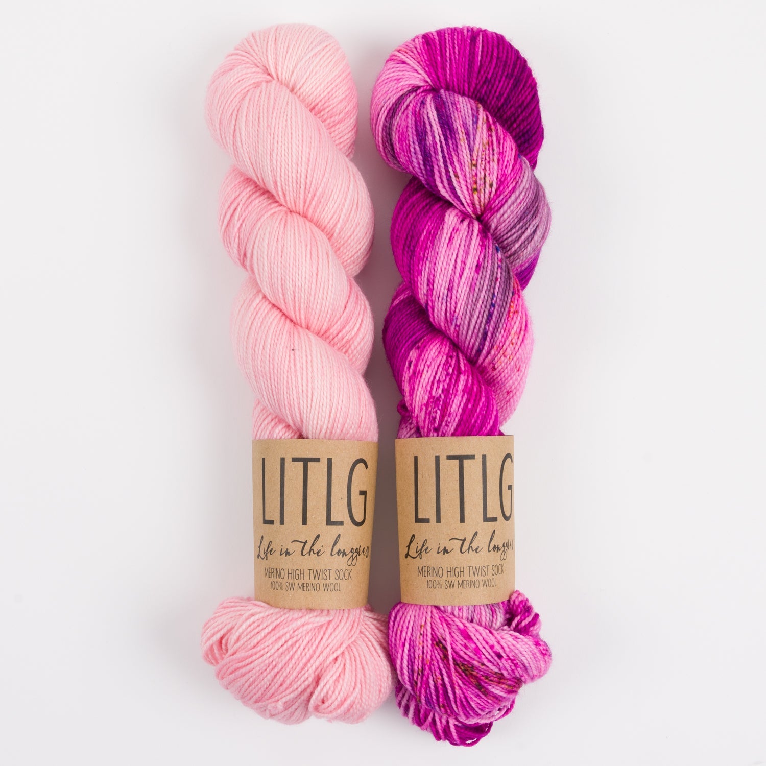 Life in The Long Grass ROSE BLAST Merino wool Fingering Quick Kits