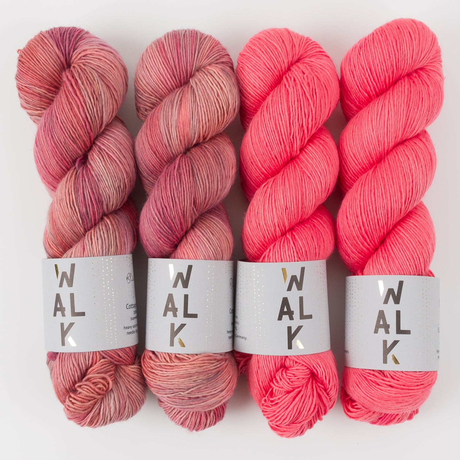 WALK Collection CORAL BLUSH Merino wool Fingering Quick Kits