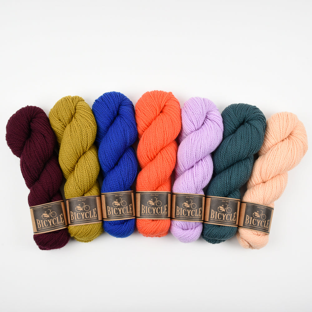 West Wool WESTKNITS KIT - CORDUROY MAGIC Merino wool Fingering pink orange green blue peach Westknits Kits
