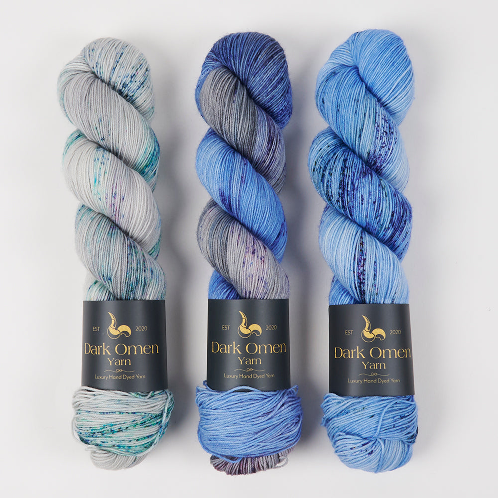 Dark Omen Yarn COSMIC PLANETARIUM Merino wool Nylon Fingering Quick Kits