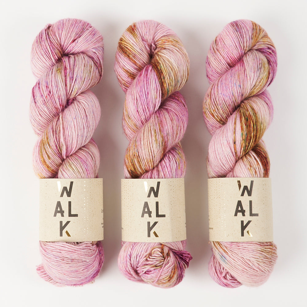 WALK Collection COTTAGE MERINO - WINDFLOWER Merino wool Fingering pink Yarn