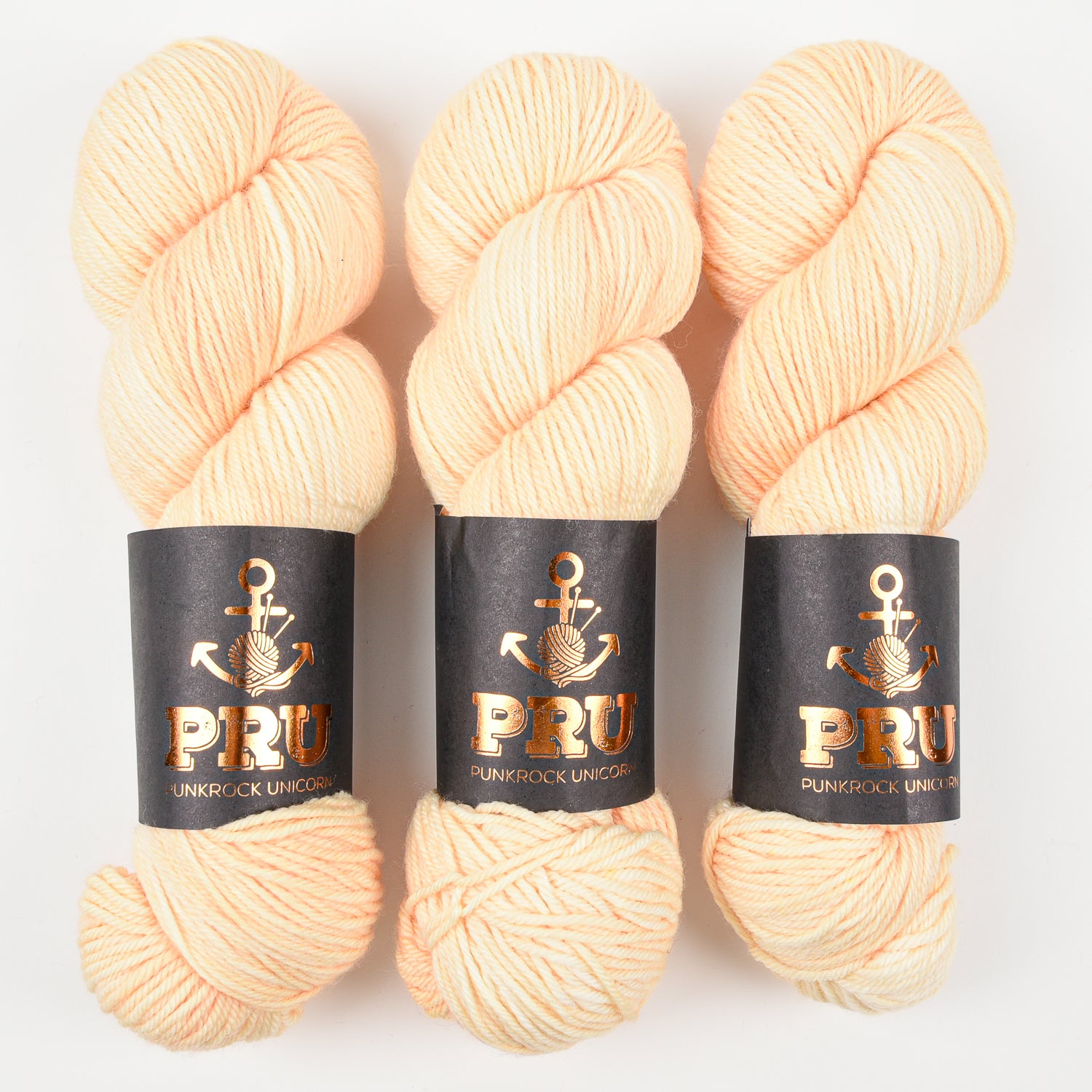 Punk Rock Unicorn SOUL DK - CREAMSICLE Merino wool Nylon DK Sock cream peach Yarn