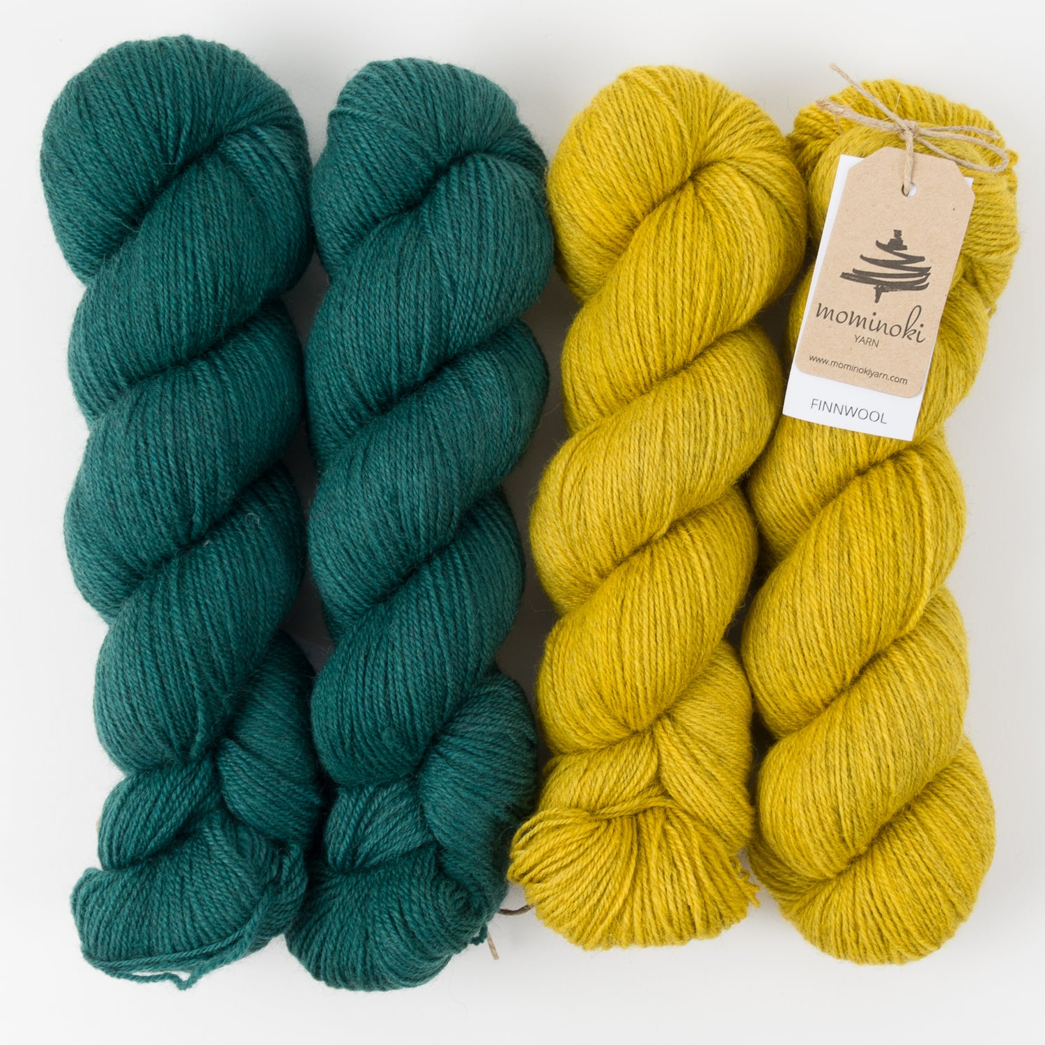 Mominoki Yarn EVERGREEN FLOWERS Wool Fingering Quick Kits