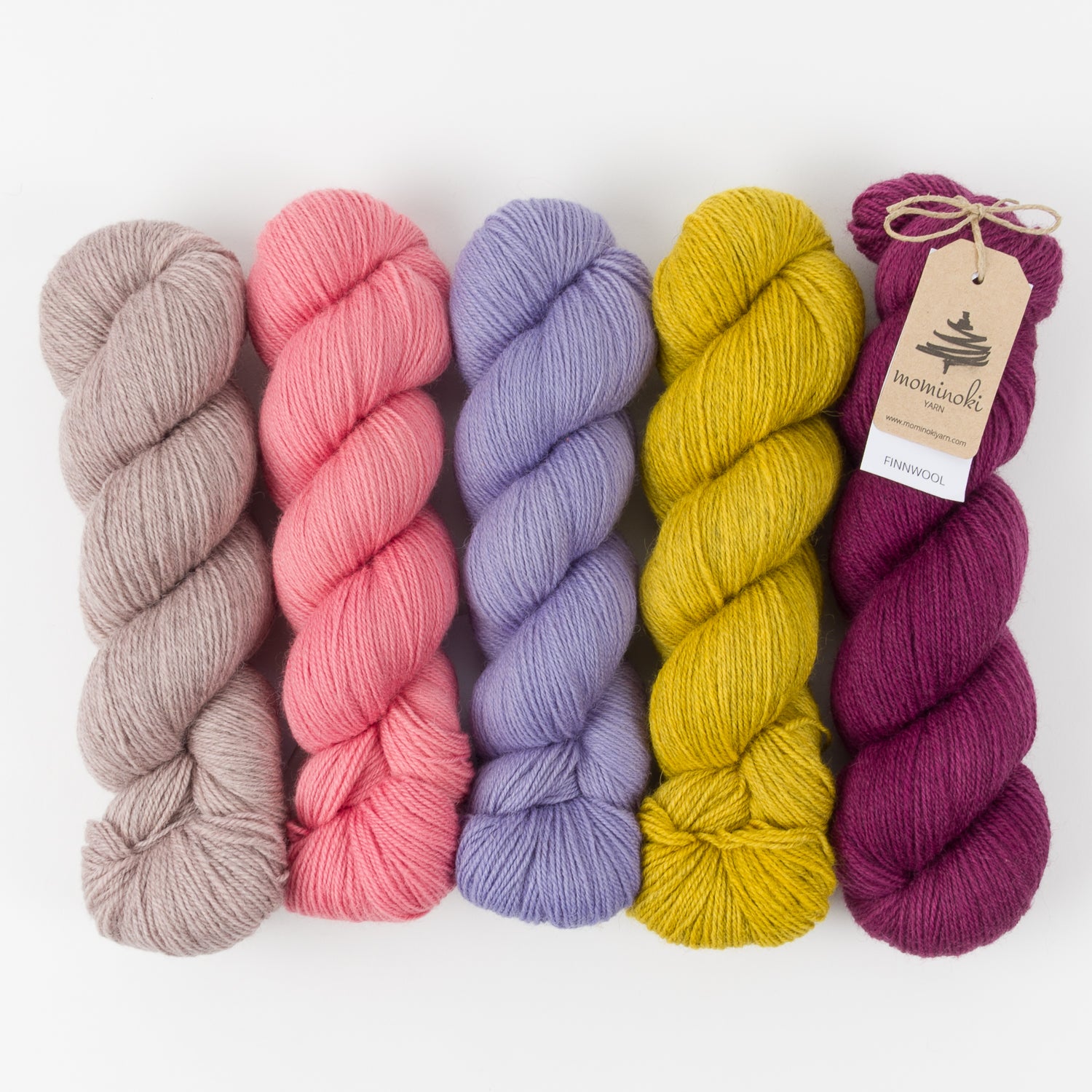 Mominoki Yarn FLORAL CURRY Wool Fingering Quick Kits