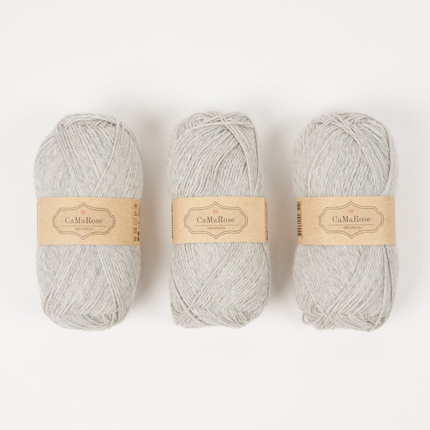 CaMaRose LØVFALD - ASKEGRÅ Alpaca Merino wool Fingering grey Yarn