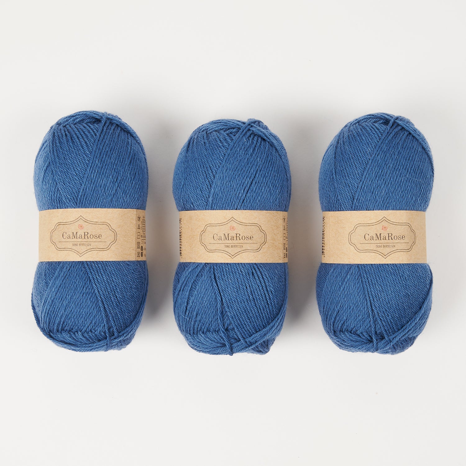 CaMaRose LØVFALD - BLÅ Alpaca Merino wool Fingering blue Yarn
