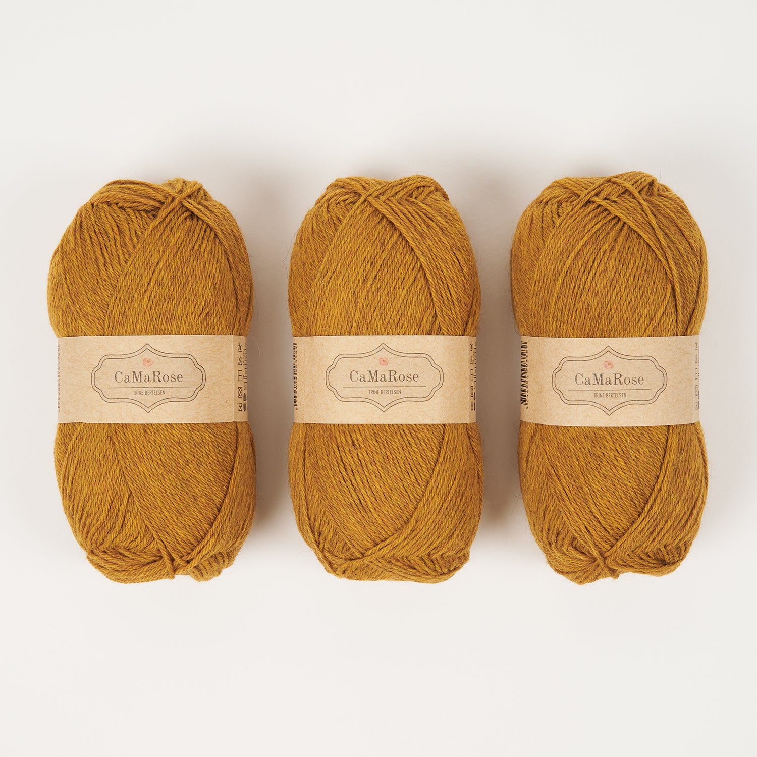 CaMaRose LØVFALD - BRÆNDT KARRY Alpaca Merino wool Fingering brown Yarn