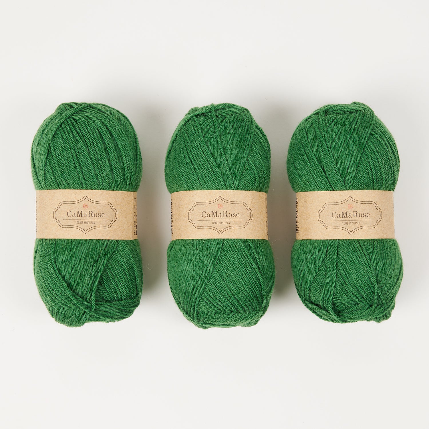 CaMaRose LØVFALD - GRÆSGRØN Alpaca Merino wool Fingering green Yarn