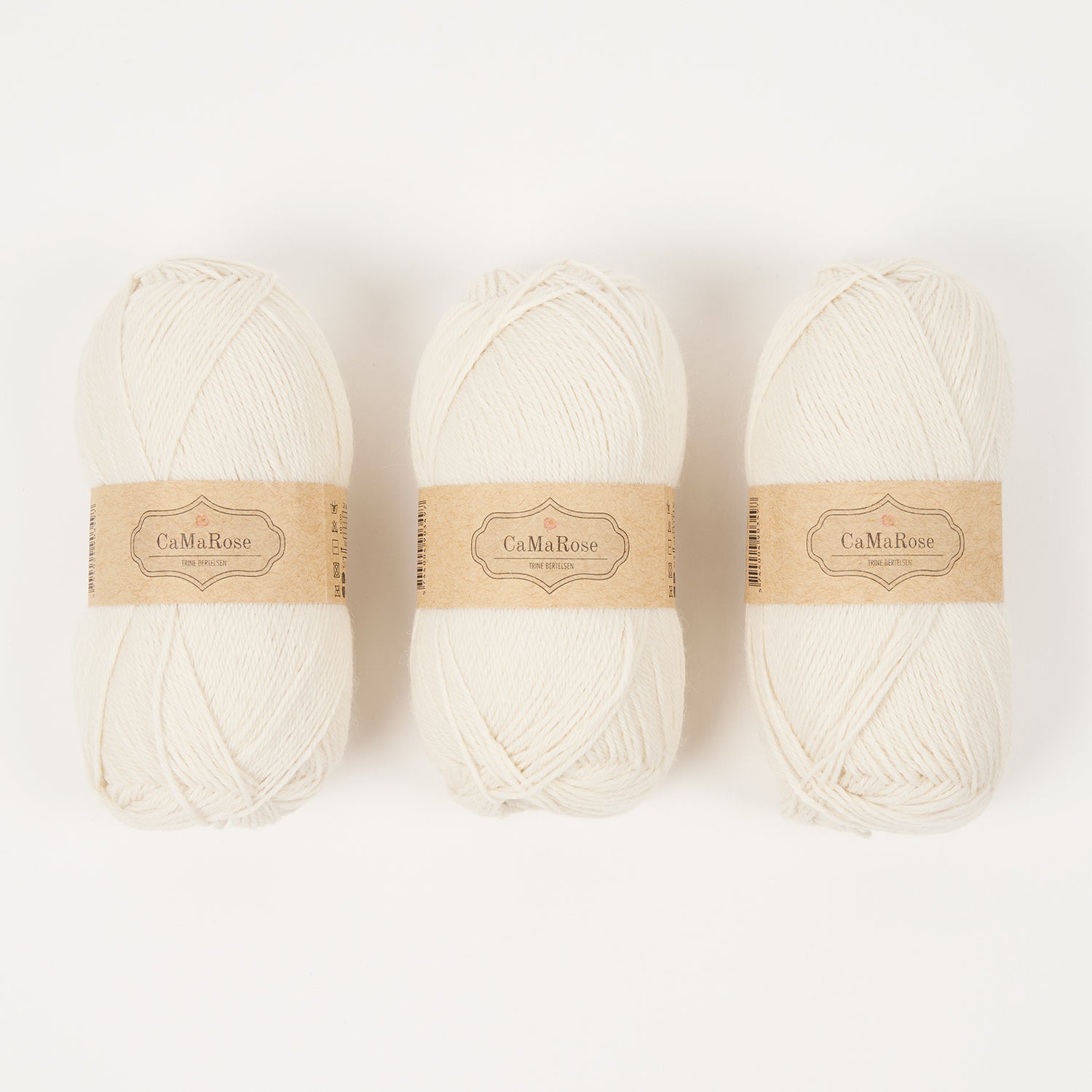 CaMaRose LØVFALD - HVID Alpaca Merino wool Fingering white Yarn