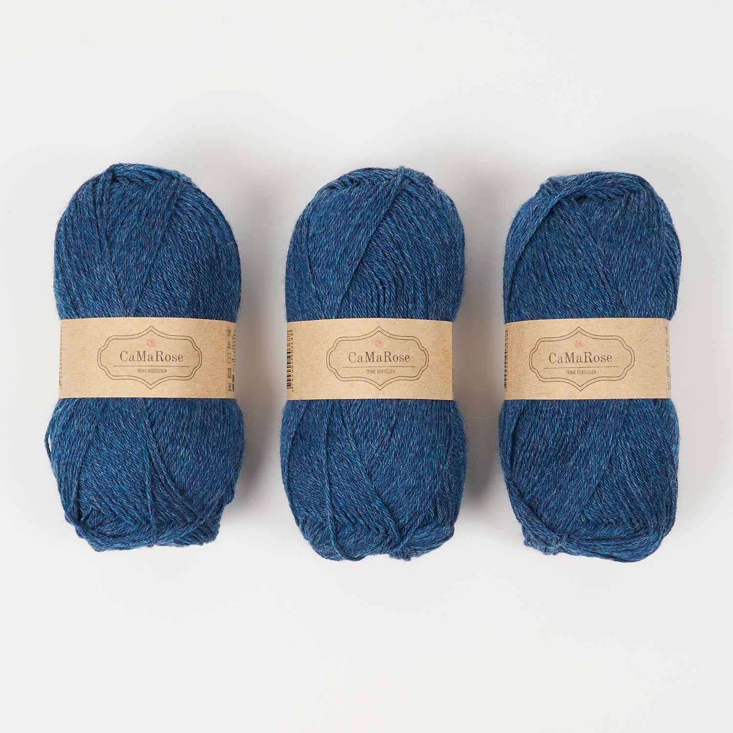 CaMaRose LØVFALD - JEANSBLÅ Alpaca Merino wool Fingering blue Yarn