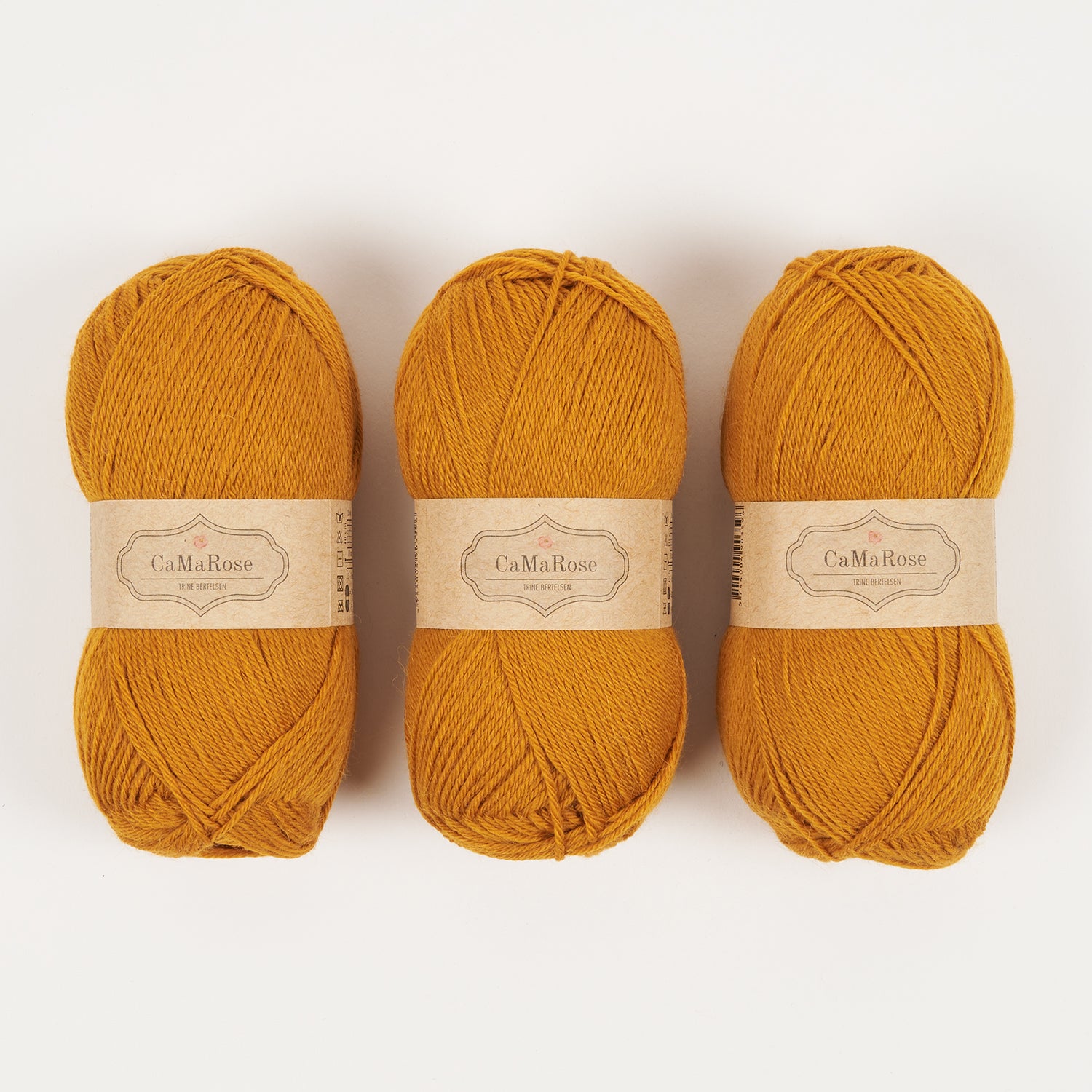CaMaRose LØVFALD - KARRY Alpaca Merino wool Fingering yellow Yarn