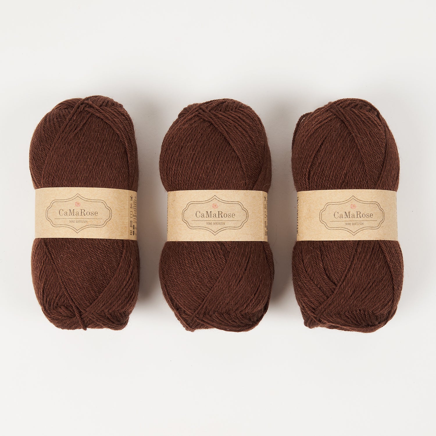 CaMaRose LØVFALD - KASTANIE Alpaca Merino wool Fingering brown Yarn