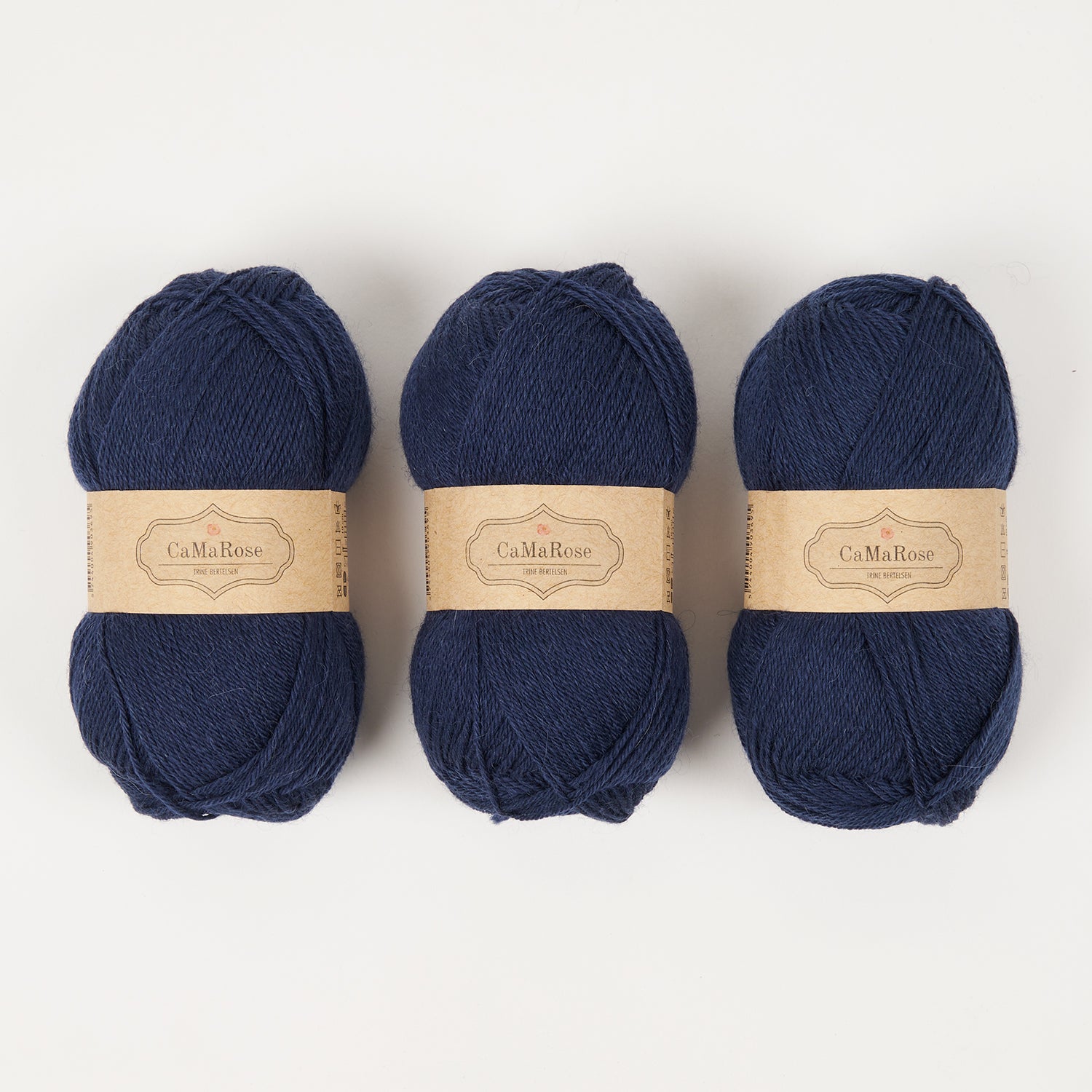 CaMaRose LØVFALD - MARINEBLÅ Alpaca Merino wool Fingering blue Yarn