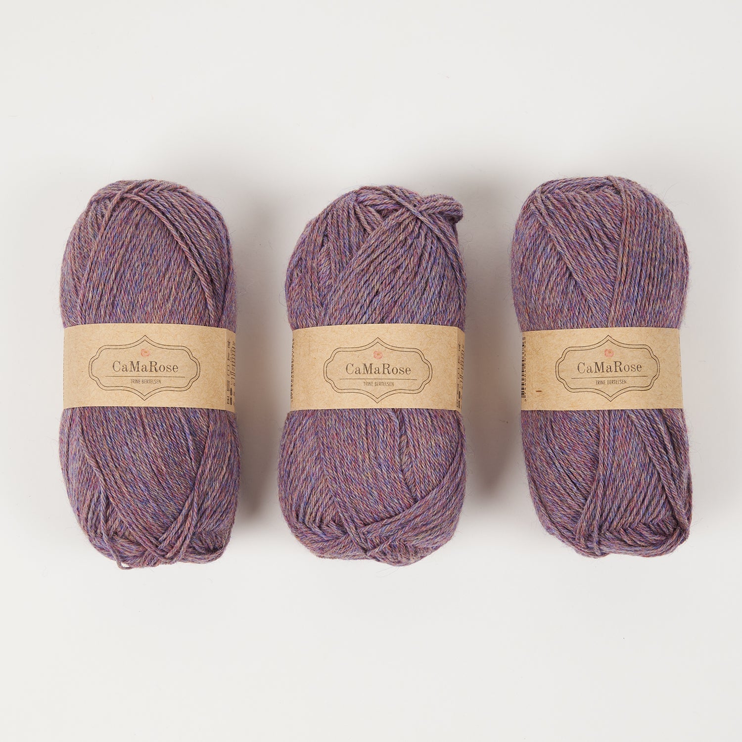 CaMaRose LØVFALD - MAUVE Alpaca Merino wool Fingering purple Yarn