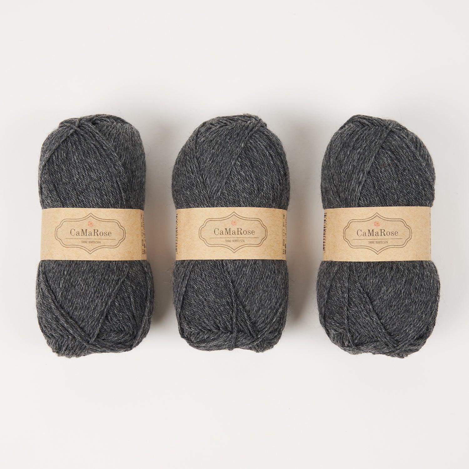 CaMaRose LØVFALD - MELLEMGRÅ Alpaca Merino wool Fingering grey Yarn