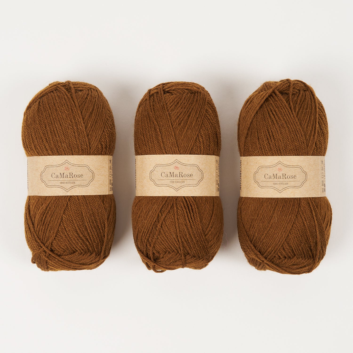 CaMaRose LØVFALD - MØRK SENNEP Alpaca Merino wool Fingering brown Yarn