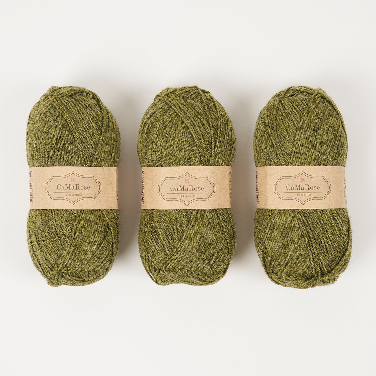 CaMaRose LØVFALD - MOSGRØN Alpaca Merino wool Fingering green Yarn