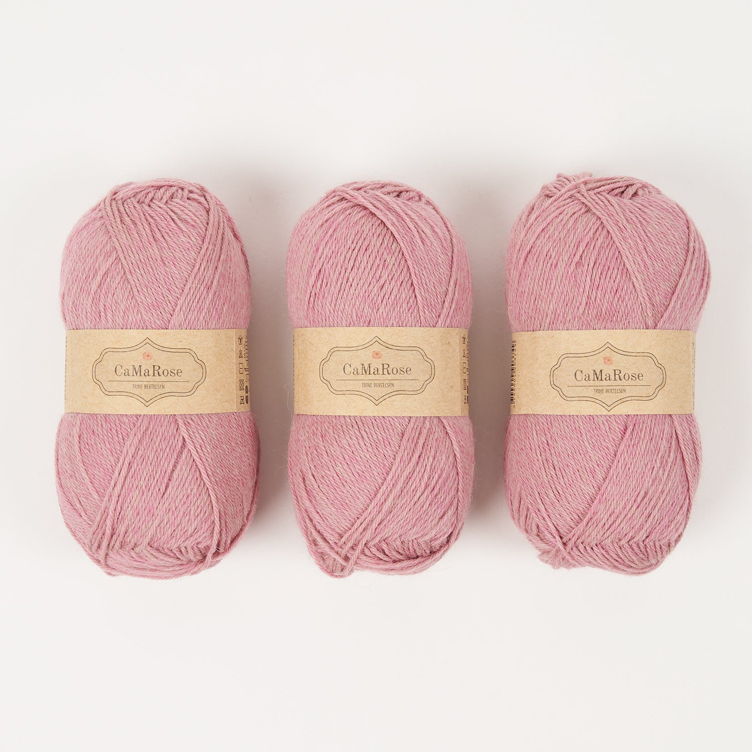CaMaRose LØVFALD - ROSA Alpaca Merino wool Fingering pink Yarn