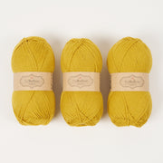 CaMaRose LØVFALD - SENNEPSGUL Alpaca Merino wool Fingering yellow Yarn