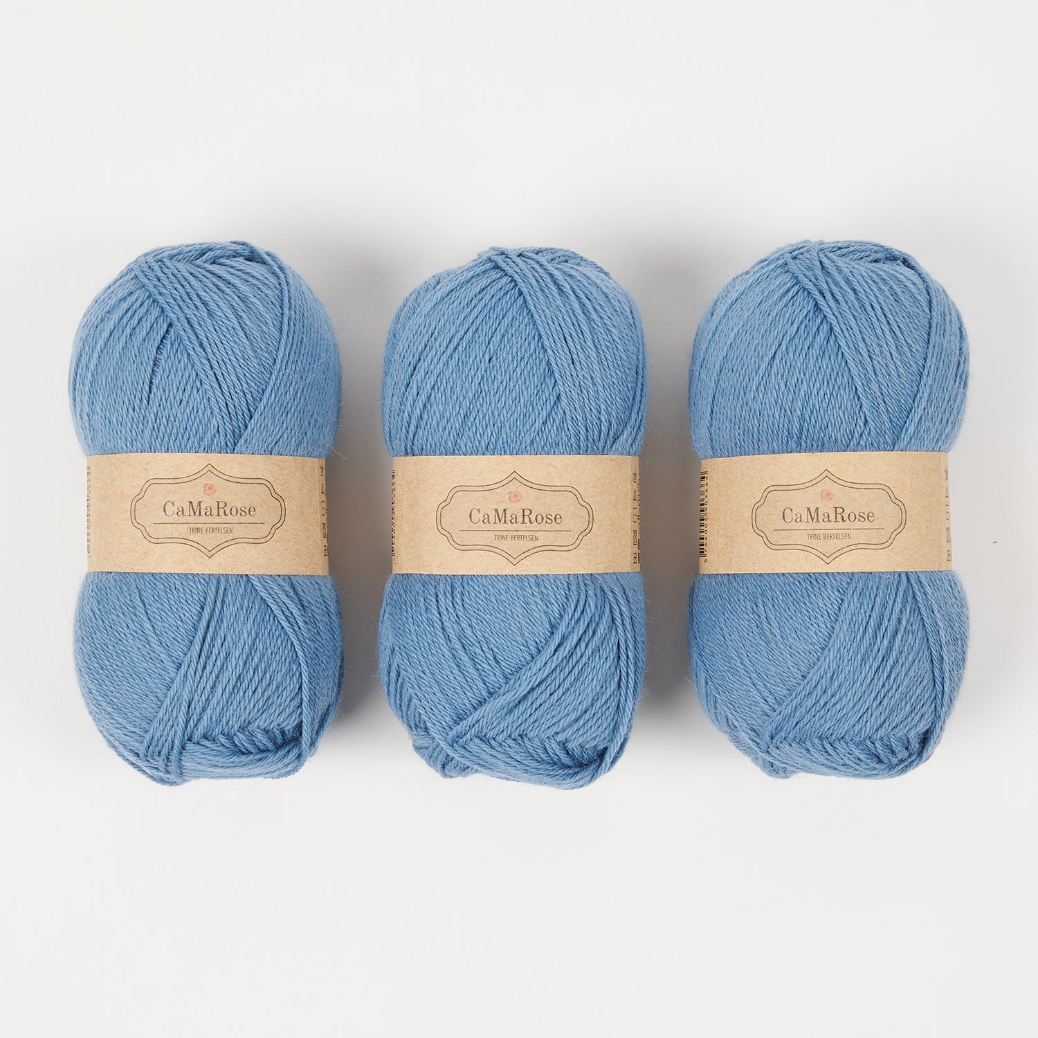 CaMaRose LØVFALD - STØVET BLÅ Alpaca Merino wool Fingering blue Yarn