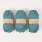 CaMaRose LØVFALD - STØVET BLÅGRØN Alpaca Merino wool Fingering blue turquoise Yarn