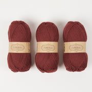 CaMaRose LØVFALD - STØVET BORDEAUX Alpaca Merino wool Fingering red Yarn