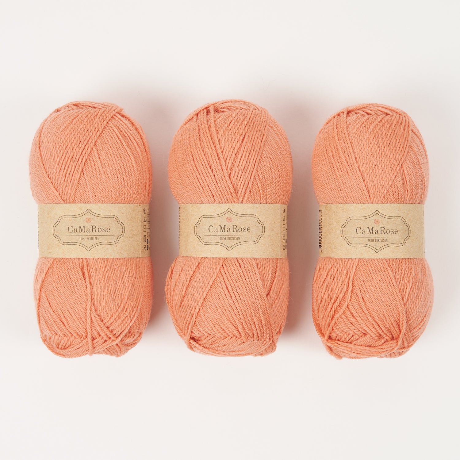 CaMaRose LØVFALD - KORAL Alpaca Merino wool Fingering coral Yarn