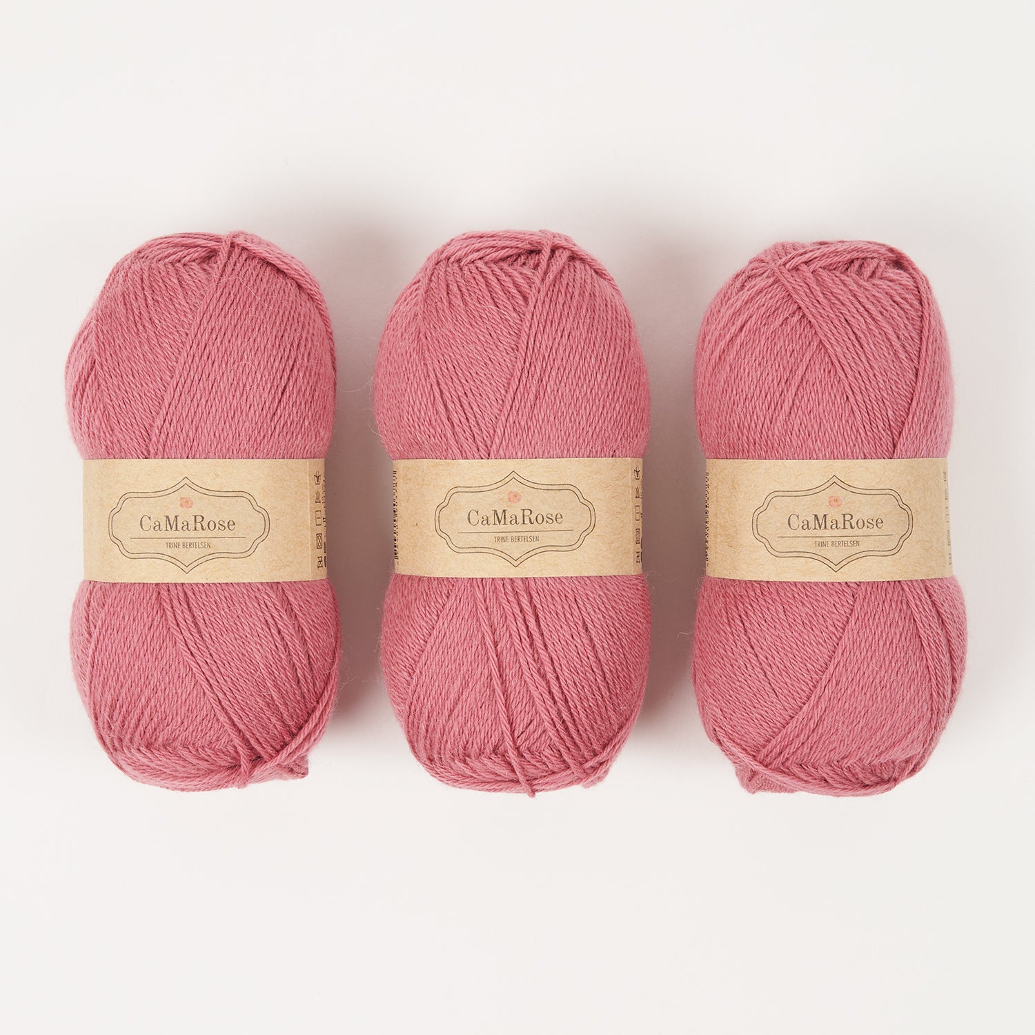 CaMaRose LØVFALD - STØVET ROSA Alpaca Merino wool Fingering pink Yarn
