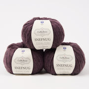 CaMaRose SNEFNUG - AUBERGINE Alpaca Cotton Merino wool Aran purple Yarn