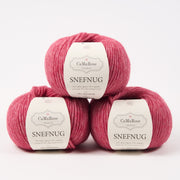 CaMaRose SNEFNUG - HINDBÆR Alpaca Cotton Merino wool Aran red pink Yarn