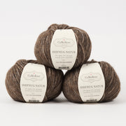 CaMaRose SNEFNUG NATUR - DUNHAMMER Alpaca Cotton Merino wool Aran brown Yarn