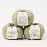 CaMaRose SNEFNUG - STØVET GRØN Alpaca Cotton Merino wool Aran green Yarn