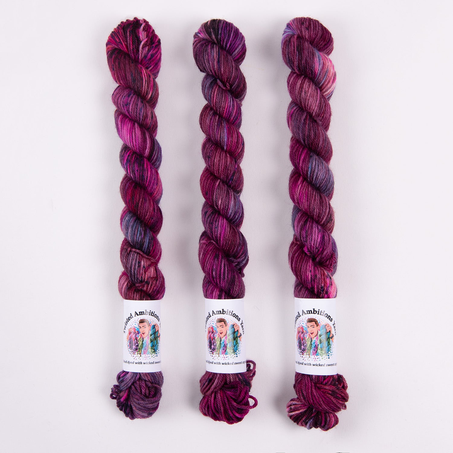 Twisted Ambitions SWEET SOCK MINI - CAPE COD Merino wool Nylon Fingering pink Yarn